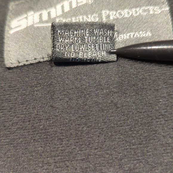 SIMMS Gore Windstopper Fleece Vest Medium Black Full Zip Fishing Outdoor - Picture 6 of 7